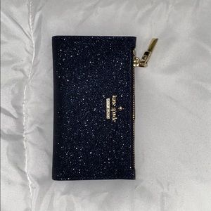 Navy blue glitter Kate Spade mini wallet